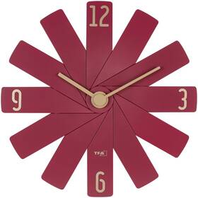 Nástěnné hodiny TFA TFA 60.3020.05 CLOCK IN THE BOX červené

