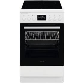 Sklokeramický sporák AEG CCB56491BW bílý

