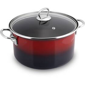 Kastrol s poklicí Lamart LT1182 černý/červený

