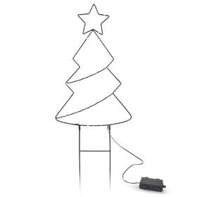 LED dekorace Solight venkovní vánoční stromeček, 85x LED, časovač, 68cm, 3x AA 


