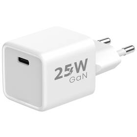 Nabíječka do sítě WG 1xUSB-C, GaN, PD 25W bílá

