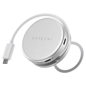 USB Hub Satechi On-the-Go 5 v 1 (1x HDMI 4K 60Hz, 1x USB-C, 1x USB-A 3.0, 1x USB-C PD 60W, 1x SD) stříbrný

