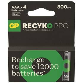 Baterie nabíjecí GP ReCyko Pro AAA (HR03), 4 ks 

