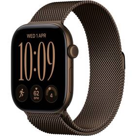Chytré hodinky Apple GPS 46 mm tmavě bronzový hliník, tmavě bronzový milánský tah - M/L 


