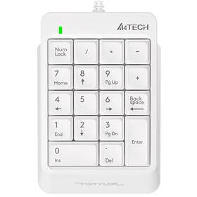 Klávesnice A4Tech FSTYLER FK13P numerická, USB bílá

