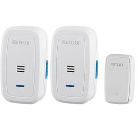 Zvonek bezdrátový RETLUX RDB 104, 2x zvonek do sítě 230V +  tlačítko bílý


