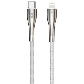 Kabel Forever Sleek USB-C/Lightning, 27 W, 1 m bílý

