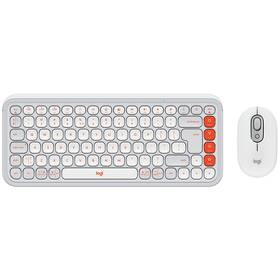 Klávesnice s myší Logitech POP ICON, US layout bílá

