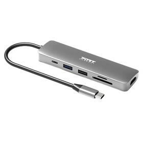 Dokovací stanice PORT CONNECT 6v1 USB-C, 1x 4K stříbrná

