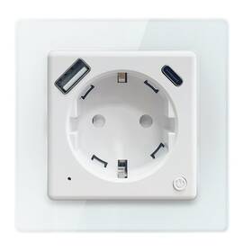 Chytrá zásuvka IMMAX NEO SMART Nexa (typ F), 1x USB, 1x USB-C, PD 20W, Zigbee bílá

