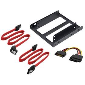 Montážní sada AKASA 2.5" SSD a HDD + SATA kabely černý

