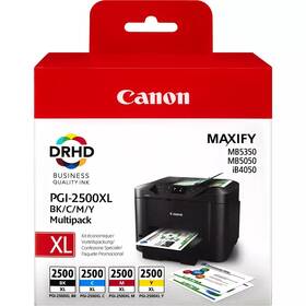 Inkoustová náplň Canon PGI-2500XL, 2500/1295 stran, CMYK 
