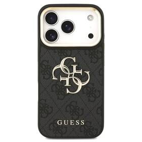 Kryt na mobil Guess 4G Metal Logo Gold Frame na Apple iPhone 18 Pro černý

