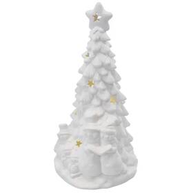 LED dekorace EMOS keramický stromeček, 4 LED, teplá bílá 

