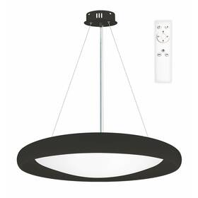 Závěsné svítidlo Top Light Salerno 60CZ RC. s dálkovým ovládačem, 60W, 6000lm, stmívání,  paměť, průměr 60cm, výška 120cm černá barva
