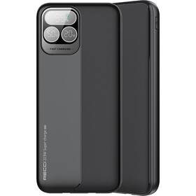 Powerbanka Recci RPB-P36 USB/USB-C/Lightning PD 10 000 mAh černá


