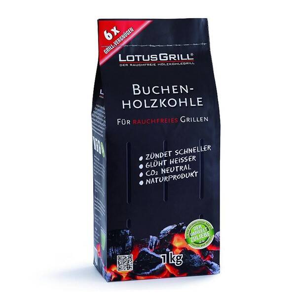 Příslušenství ke grilům LotusGrill brikety 100% přírodní 1 kg černé

