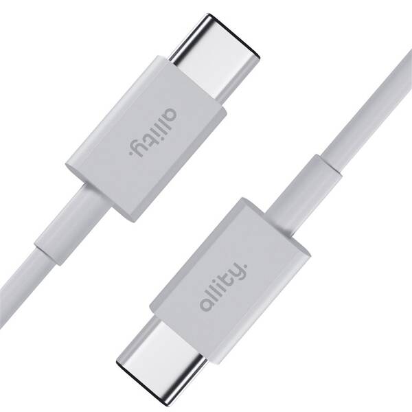 Kabel Allity AUC-03, 100W, USB-C/USB-C, 1m bílý

