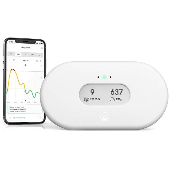Senzor Airthings View Plus - kompletní monitor kvality ovzduší 

