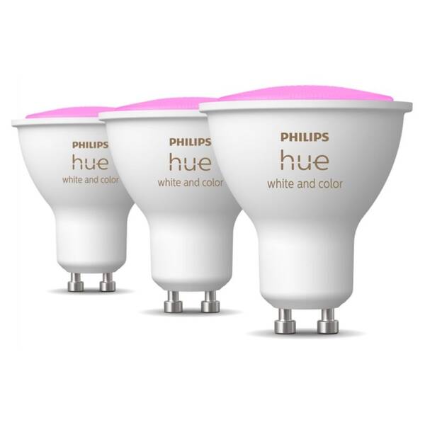 Chytrá žárovka Philips Bluetooth, 4,3W, GU10, White and Color Ambiance, 3ks 

