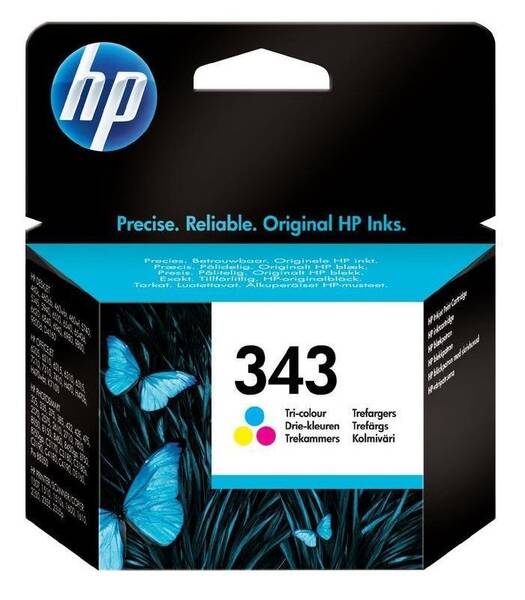 Inkoustová náplň HP No. 343, 7ml, 260 stran - originální CMY 

