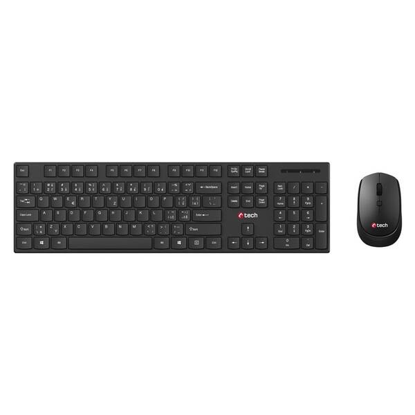 Klávesnice s myší C-Tech WLKMC-03, CZ/SK černá

