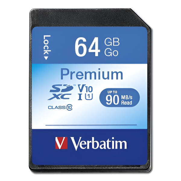 Paměťová karta Verbatim SDXC 64GB UHS-I V10 U1 (90R/10W) 

