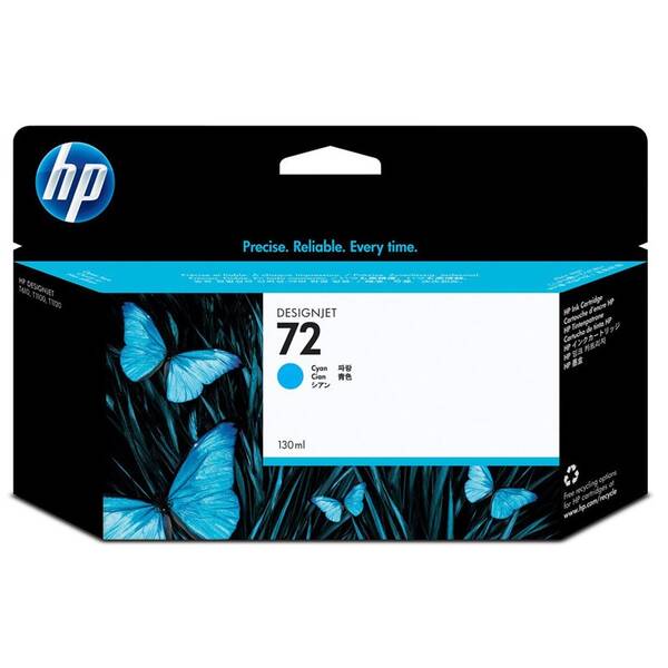 Inkoustová náplň HP 72, 130 ml azurová

