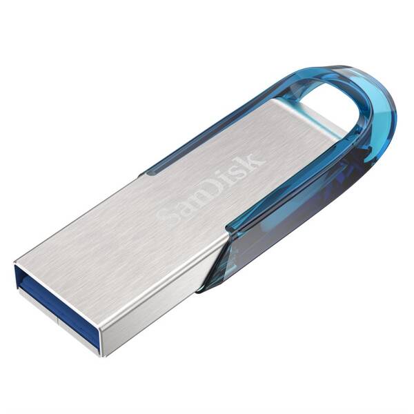 USB Flash SANDISK 128GB stříbrný/modrý

