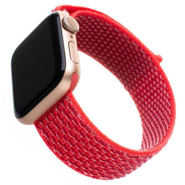 Řemínek FIXED Nylon Strap na Apple Watch 38/40/41 mm - tmavě růžový 


