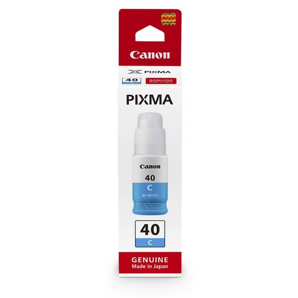 Inkoustová náplň Canon GI-40 C, 7700 stran azurová

