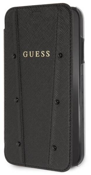 Pouzdro na mobil flipové Guess Kaia Book Case na Apple iPhone XR černý

