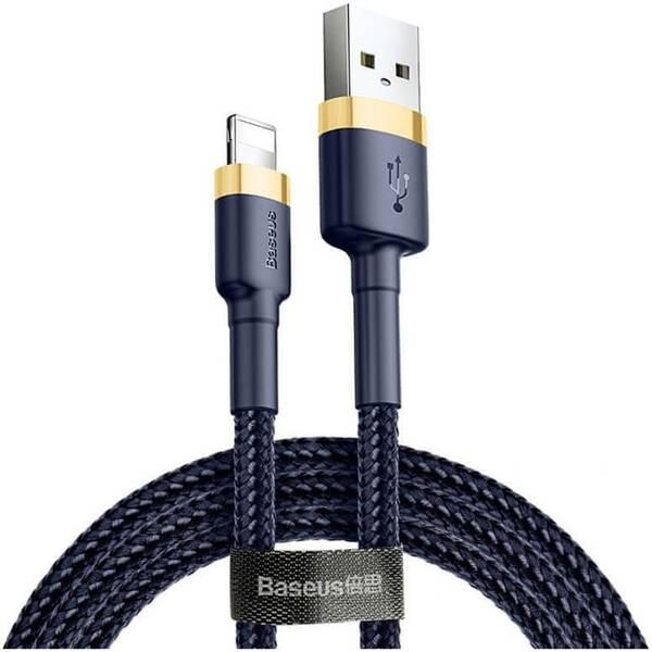 Kabel Baseus Cafule USB/Lightning, 2,4A, 1m modrý/zlatý

