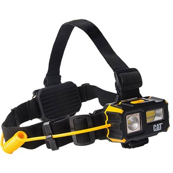 Čelovka Caterpillar CT4120, 4-funkční COB LED, 250 lm černá/žlutá

