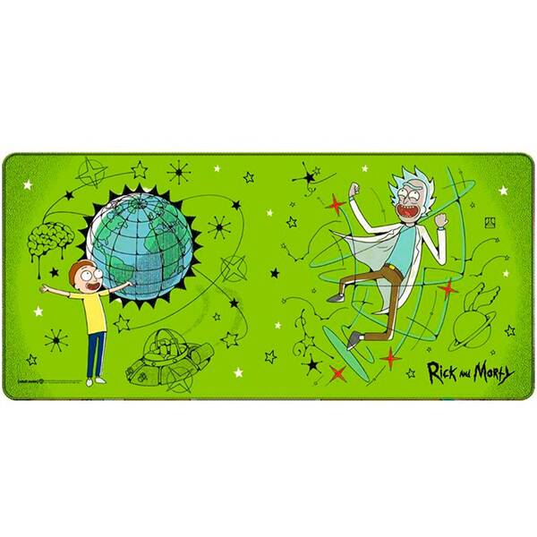 Podložka pod klávesnici a myš FSH Rick and Morty: Dimension C-137, XL zelená

