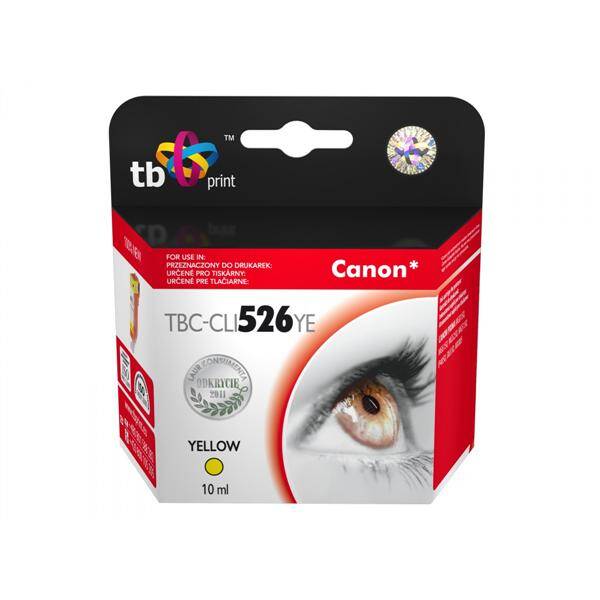 Inkoustová náplň TB Canon CLI-526Y - kompatibilní žlutá

