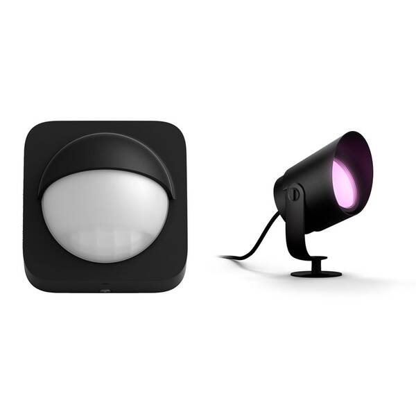 Venkovní svítidlo Philips Lily XL White and Color Ambiance Spot, bez zdroje - černé + Detektor pohybu  Outdoor (8719514342262) černé černé

