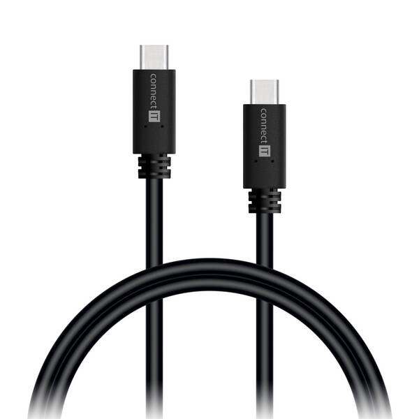 Kabel Connect IT Wirez USB-C/USB-C, 1m černý

