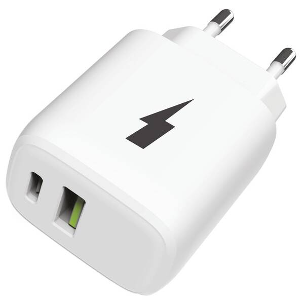 Nabíječka do sítě WG USB, USB-C PD, 30W bílá

