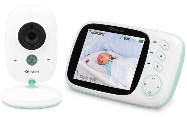 Dětská elektronická chůva TrueLife NannyCam H32 bílá/zelená

