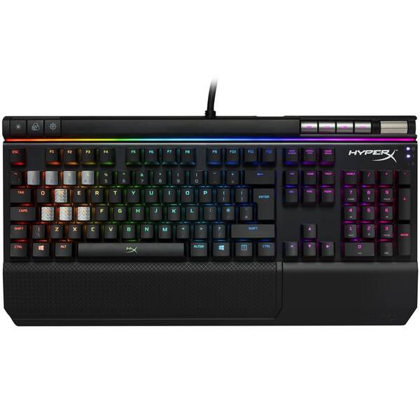 Klávesnice HyperX Alloy Elite RGB mechanická, MX Blue - US černá

