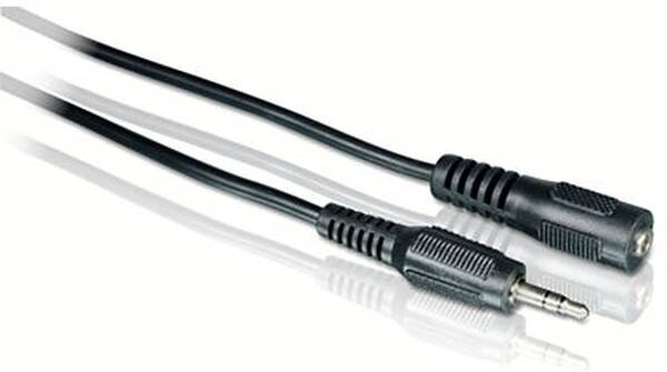 Kabel Philips Jack 3,5 mm, prodlužovací, 1,5 m černý


