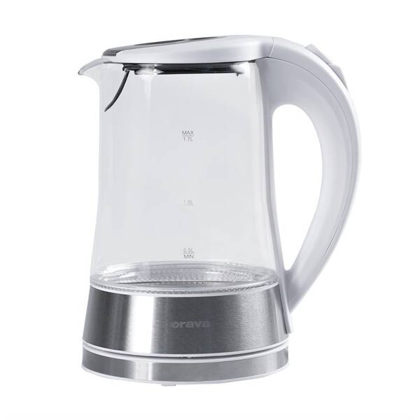 Rychlovarná konvice Orava VK-4017 W, 1,7 l bílá/sklo

