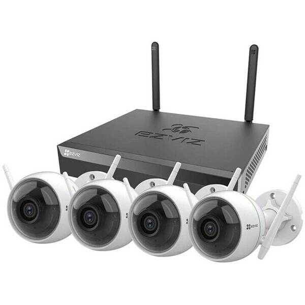 Kamerový systém EZVIZ Wireless Security Kit NVR (1TB HDD) + 4x C3N bílá barva
