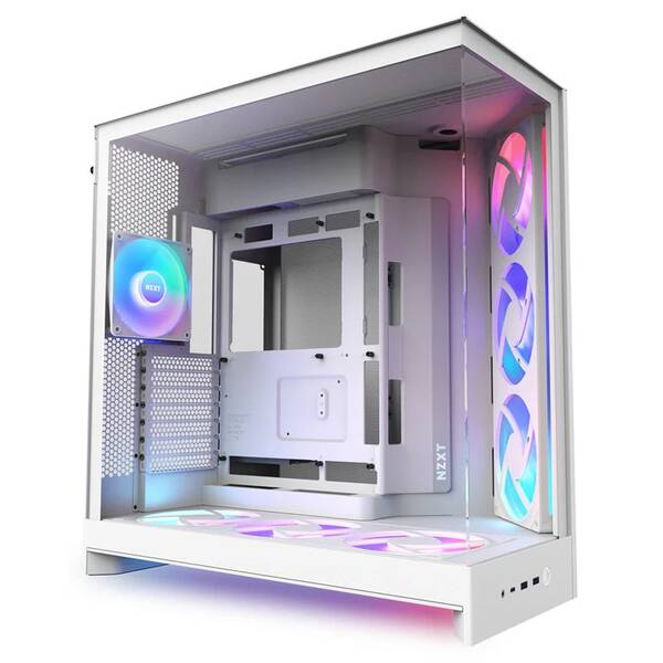Case NZXT H9 Flow RGB+ bílá barva
