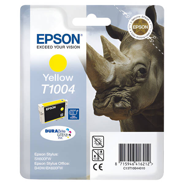 Inkoustová náplň Epson T1004, 11 ml žlutá

