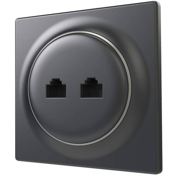 Zásuvka Fibaro Walli Ethernet, matná antracit 


