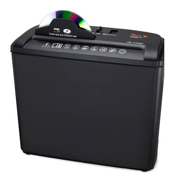 Skartovač Peach PS400-11, 5 listů/ 7L/ CD/ podélný řez 

