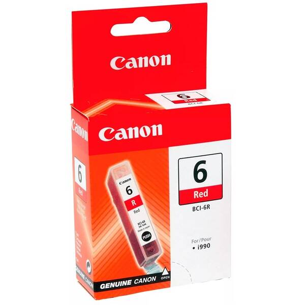 Inkoustová náplň Canon BCI-6R, 360 stran červená

