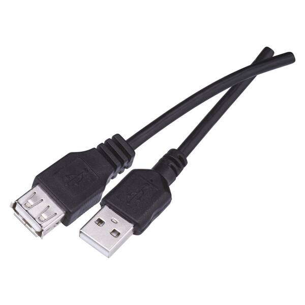 Kabel EMOS USB, 2m, prodlužovací černý

